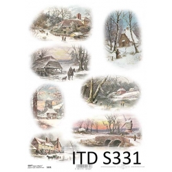 Papier soft A4 ITD S331  widoczki, zima